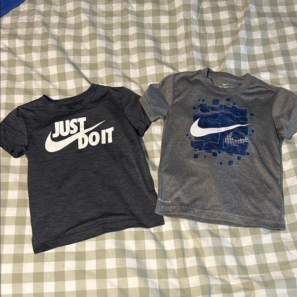 Nike Kids Charcoal and Heather Gray Tees